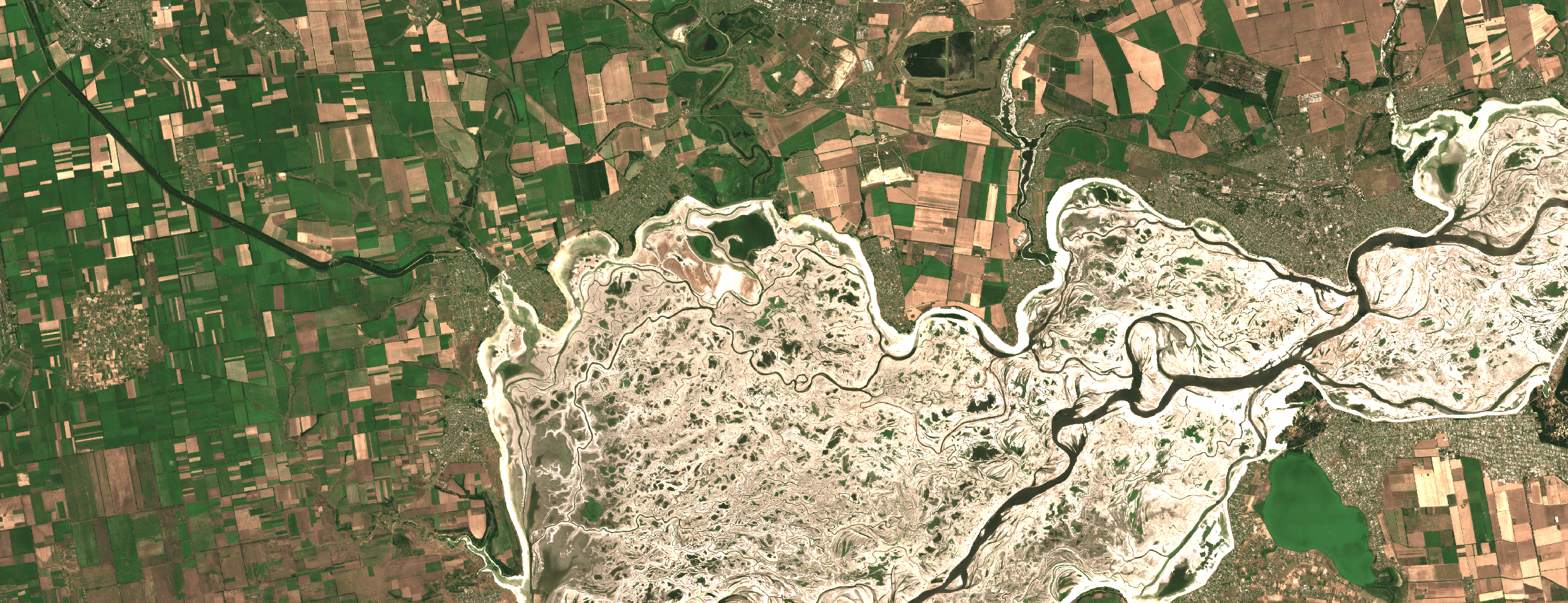 ClearSKY cloud-free composite over drained river