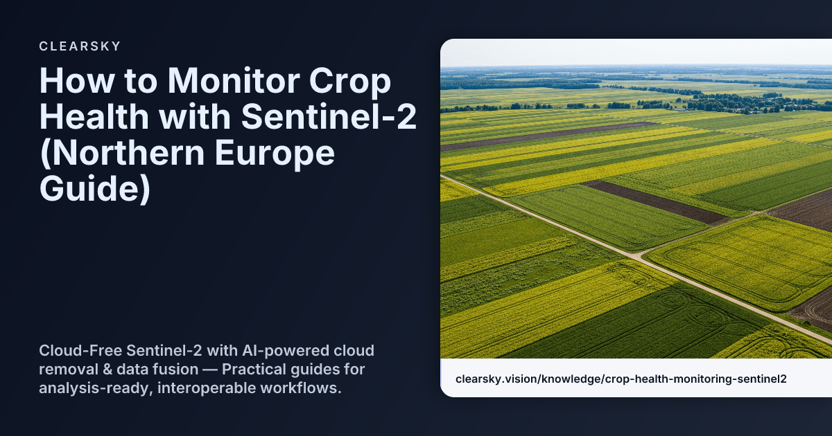 How to Monitor Crop Health with Sentinel-2 (Northern Europe Guide)